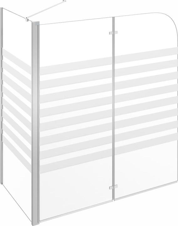 Produktbild vidaXL Badewannenfaltwand (120 cm, 68 cm, 130 cm)