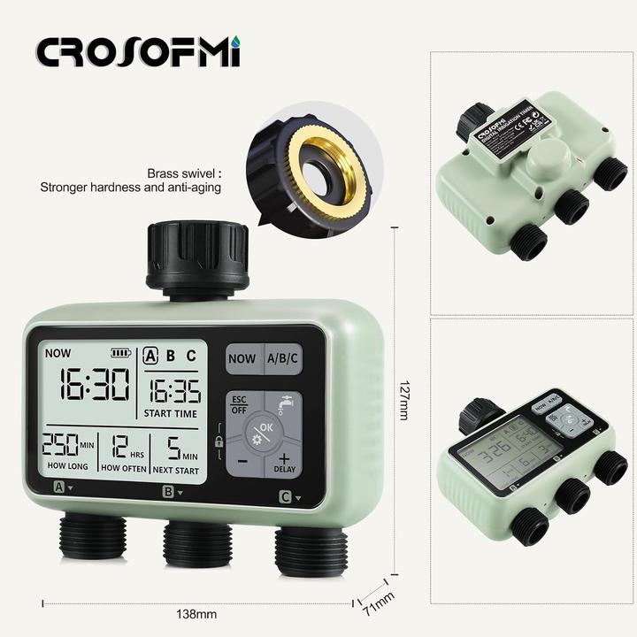Image du produit Crosofmi Bewässerungscomputer mit 3 Ausgängen (Ordinateur d'irrigation)