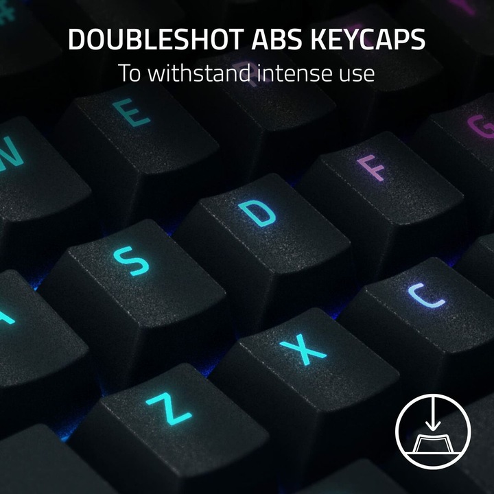 Actual product image Razer BlackWidow V4 Pro Mechanical Gaming Keyboard, Yellow Switch, US Layout, Wired, Black (Eng. Int., Cable)