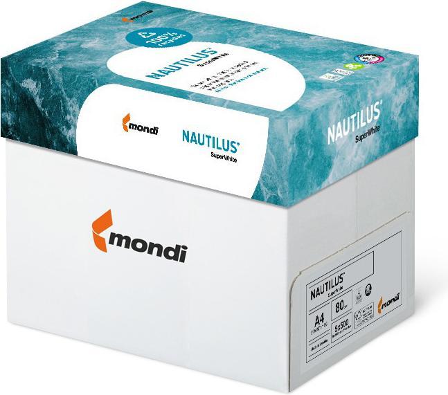 Actual product image Nautilus Super White (A4, 500 Sheets, 80 g/m²)