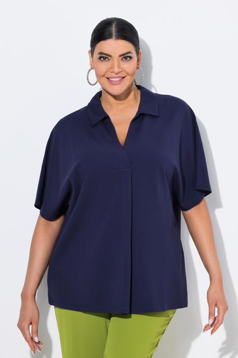 Actual product image Ulla Popken Oversized Collared Short Sleeve Sweatshirt (42, 44)