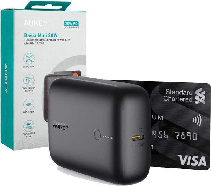 Actual product image Aukey Basix Mini (10000 mAh, 22.50 W, 37 Wh)