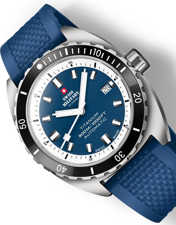 Produktbild Swiss Military SMA34100.09 Diver Titanium Automatik 42mm 30ATM (Taucheruhr, 42 mm)
