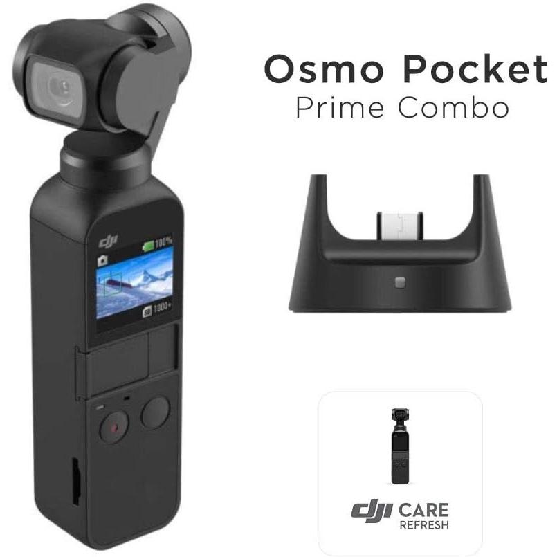 DJI Osmo Pocket Prime Combo - 3-Achs-Gimbalstabilisator mit Zubehörkit und integrierter Kamera, Gimb