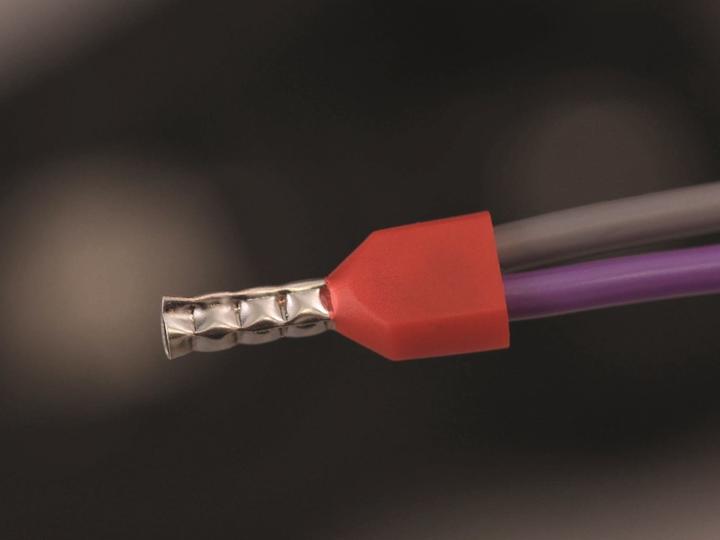 Produktbild Quadrios 22C440 Zwillings-Aderendhülse 10 mm² Teilisoliert Rot 1 Set