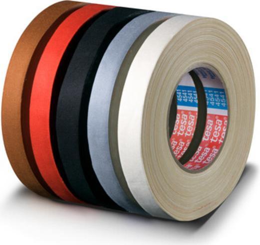 Produktbild tesa Gewebeband (Klebeband) schwarz Panzertape offenes Gewebe 25mm x 50 Meter (25 mm)
