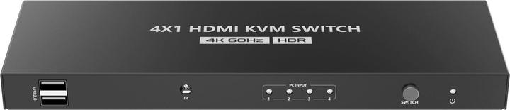 Immagine prodotto PremiumCord Switch KVM 4K@60Hz HDMI2.0 4:1 s dálkovým ovladačem