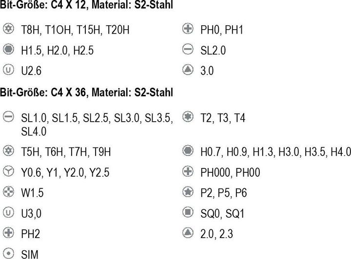 Nährwerte und Zutaten Toolcraft TO-9610278 E-Schraubendreher 3.7 V 350 mAh Lithium inkl. Ladekabel