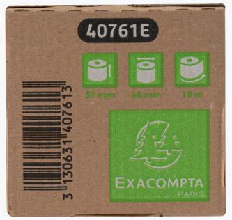 Actual product image Exacompta Receipt Roll 55g, 57x40mm-18m - White - New