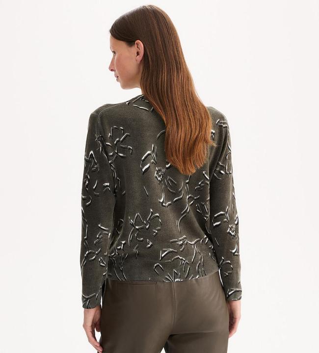 Produktbild Anne Weyburn Feinstrickpullover mit rundem Ausschnitt und Print (S)