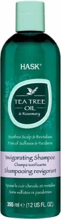 Actual product image Hask TEA TREE & ROSEMARY invigorating shampoo 355 ml (Liquid shampoo, 355 ml)