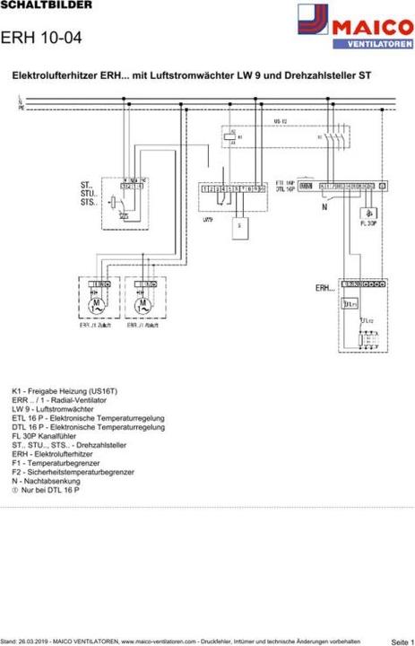 Image du produit Maico MAI ERH 10-04 Réchauffeur d'air électrique, courant alternatif, DN100