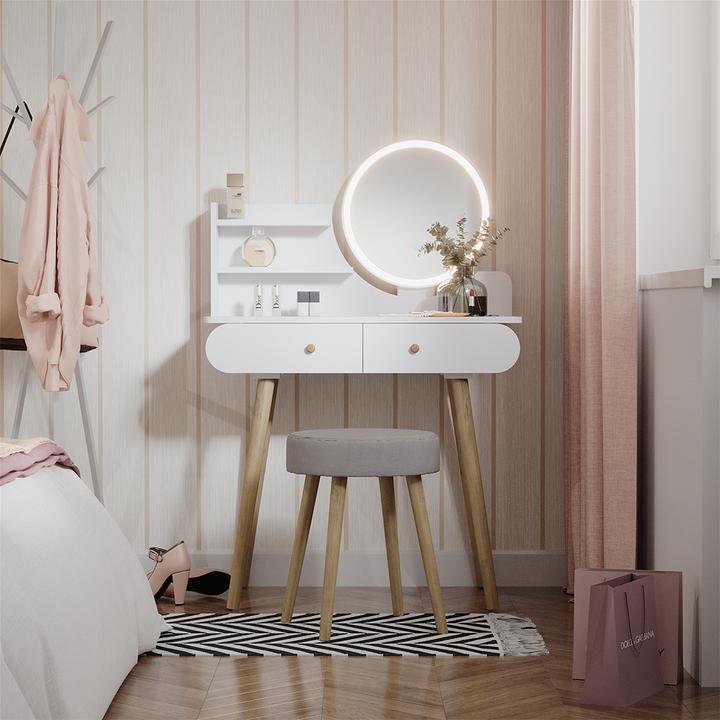 Image du produit Vicco Edda avec éclairage LED et tabouret (80 x 40 x 121 cm)