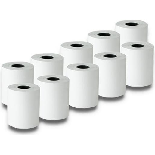 Qoltec, Thermopapierrolle, Weiss - Rolle (5,7 cm x 30 m) - 55 g/m² - 10 Rolle(n) Thermokopierpapier
