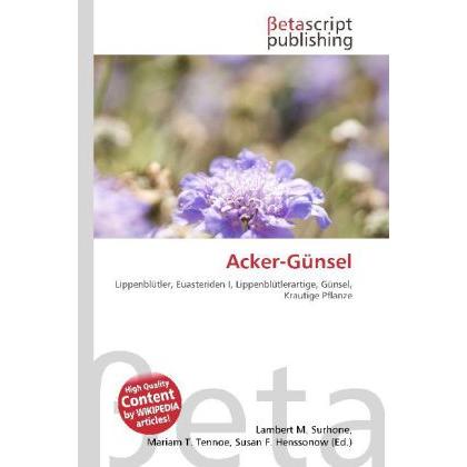 Acker-Günsel, Fachbücher von Lambert M. Surhone, Miriam T. Timpledon, Susan F. Marseken