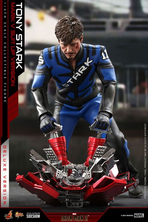 Image du produit Hot Toys Movie Masterpiece 1/6 Tony Stark (Mark V Suit Up Version) Deluxe
