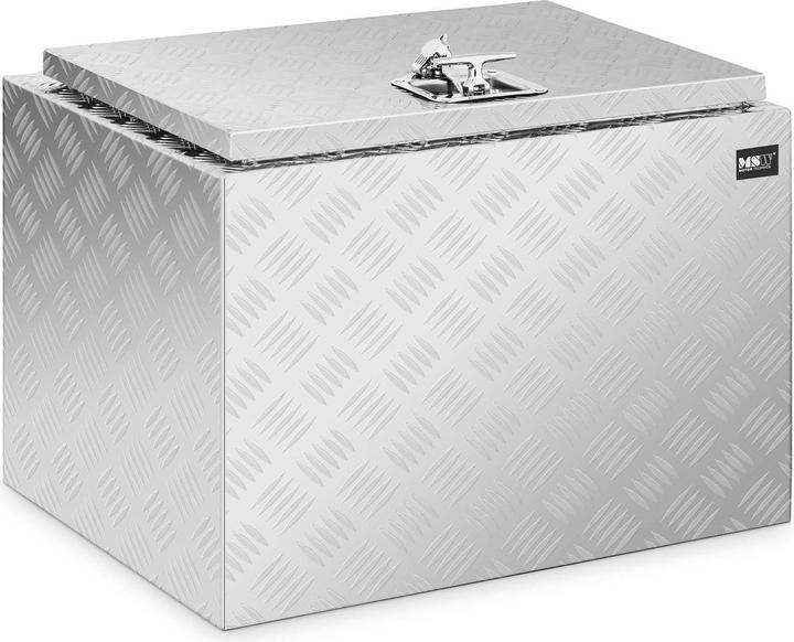 Produktbild MSW Alubox Riffelblech Alukiste Truckbox Werkzeugbox Transportkiste 45x60x45 cm 120L (45 cm, 120 l, 1x)
