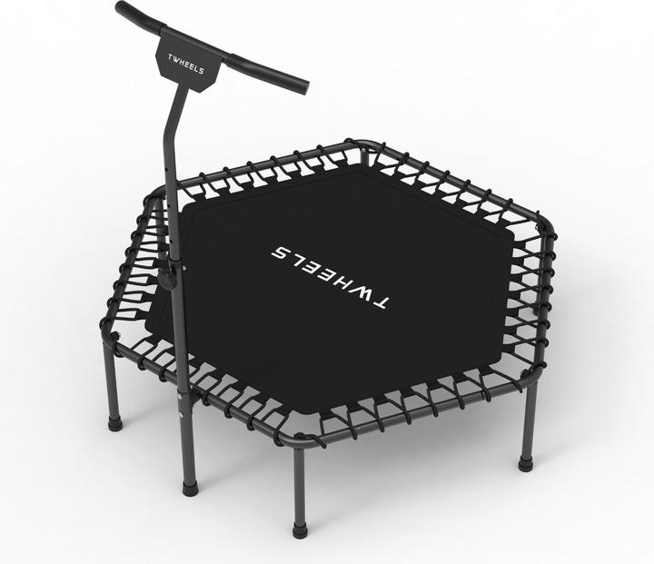 Image du produit Twheels Trampoline de fitness – hauteur réglable avec poignée en T et suspension à élastique