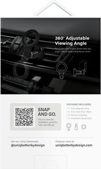 Image du produit Uniq magnetyczny uchwyt sam Trelix Car Air Vent Mount czarny/midnight black