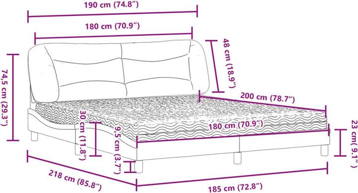 Image du produit vidaXL Khristyna (180 x 200 cm)