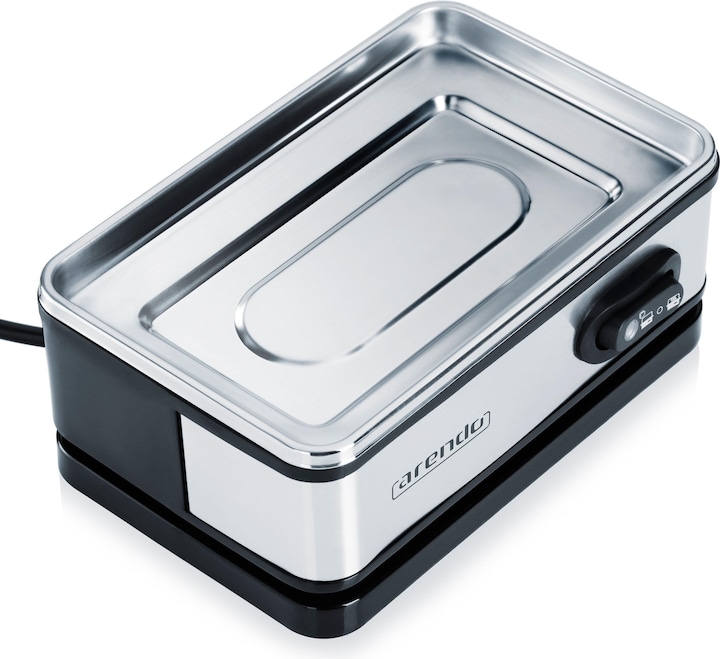 Produktbild Arendo Edelstahl Eierkocher 6-fach, 400 W, Edelstahl, Warmhaltefunktion, Härtegrad einstellbar, silber