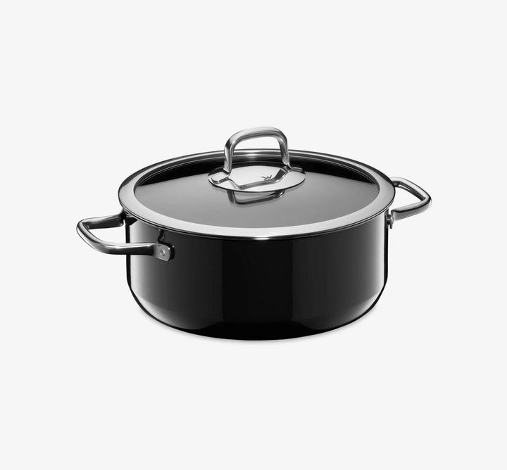 Immagine prodotto WMF Teglia nera per arrostire (18 cm, Padella per friggere, Acciaio inossidabile)