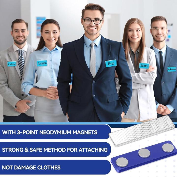 Immagine prodotto Swissdetector Badge magnetici con 3 potenti magneti al neodimio (X10)