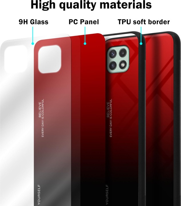 Actual product image Cadorabo TPU 2 colors glass envelope (Samsung Galaxy A22 5G)