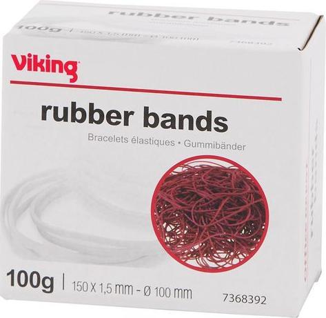 Actual product image Office Depot Rubber bands 1.5 mm 100 mm red 100 g (1 pcs.)