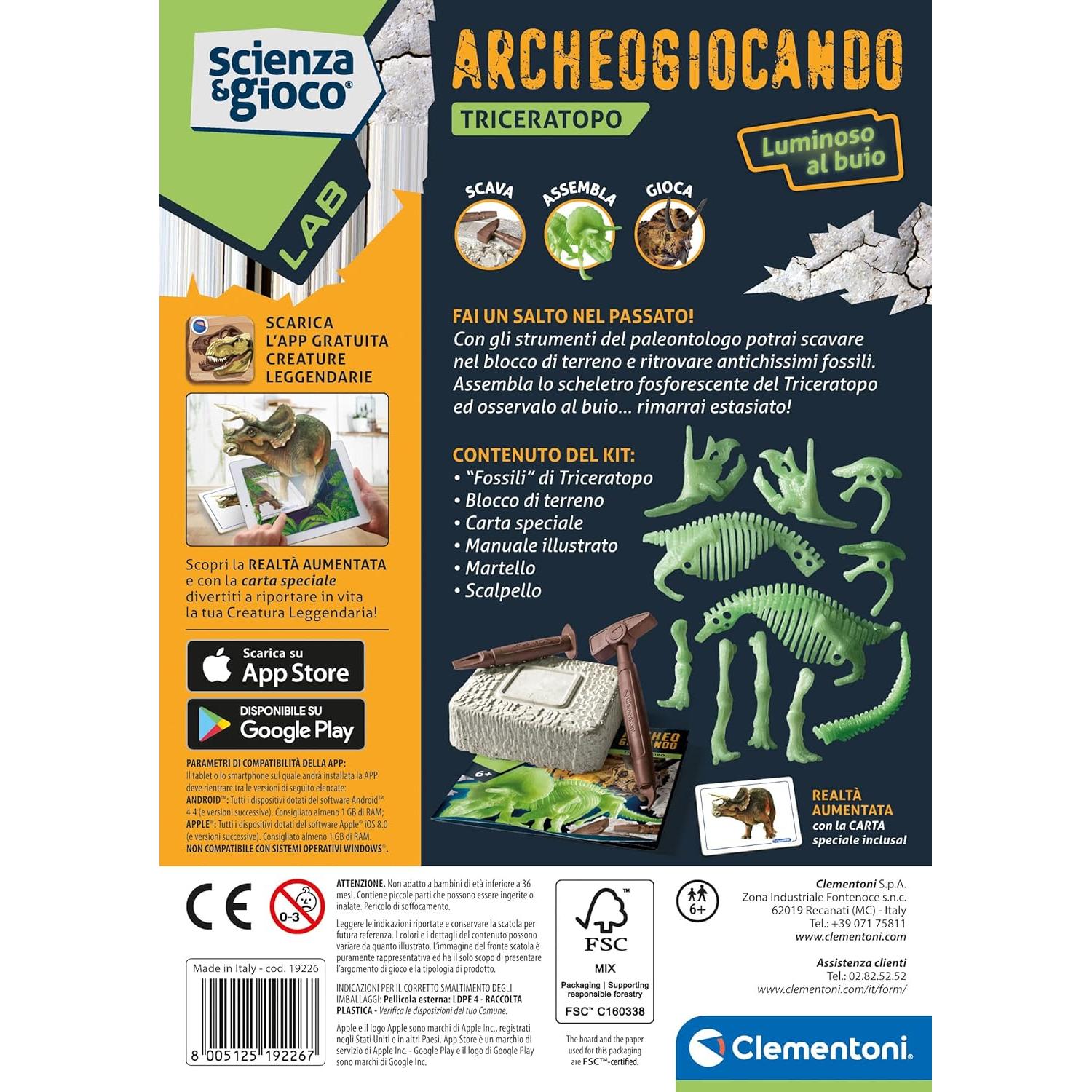 Thumbnail - Clementoni Archeogiocando - Triceratopo