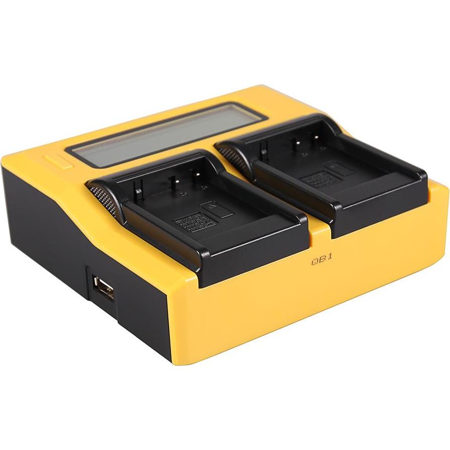 Patona Caricatore USB doppio LCD per PanasonicDMW-BLE9 DMW-BLE9E Lumix DMC-GF3 DMC-S6K (Caricabatterie per fotocamere), Alimentatore fotocamera