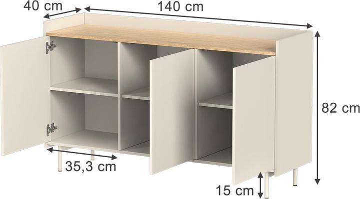 Image du produit Vicco Velina (140 x 40 x 82 cm)