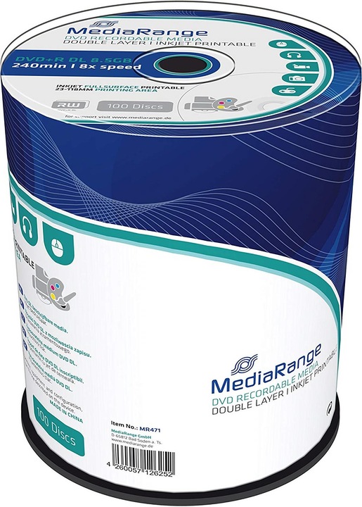 Produktbild MediaRange Dvd+R (100 x)