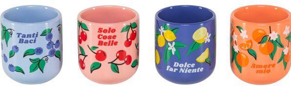 Actual product image Bialetti Mercato Della Frutta espresso mug (90 ml, 4x)