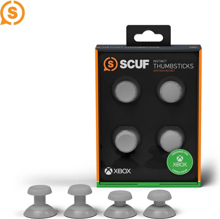Actual product image Scuf Instinct Thumbstick 4 pack (Short & Long Concave and Short & Long Domed) - Light Gray