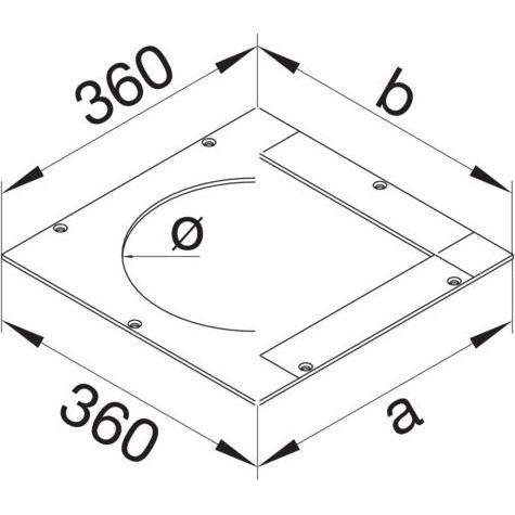 Thumbnail - Hager TEH UDM3275R10 Montagedeckel für UD GröÃe 3 m Stanz R10, Elektronikzubehör + Gehäuse, Grau