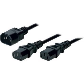 Tecline, Prolunga, CUC Exertis Connect 580490 Nero 1.8m C14-Coupler 2 x C13-Coupler Cavo di alimentazione (1.80 m, C14, C13)
