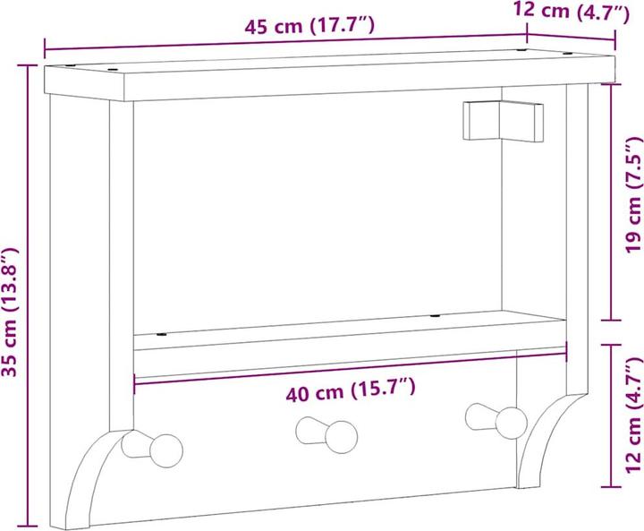 Actual product image vidaXL Wandgarderobe