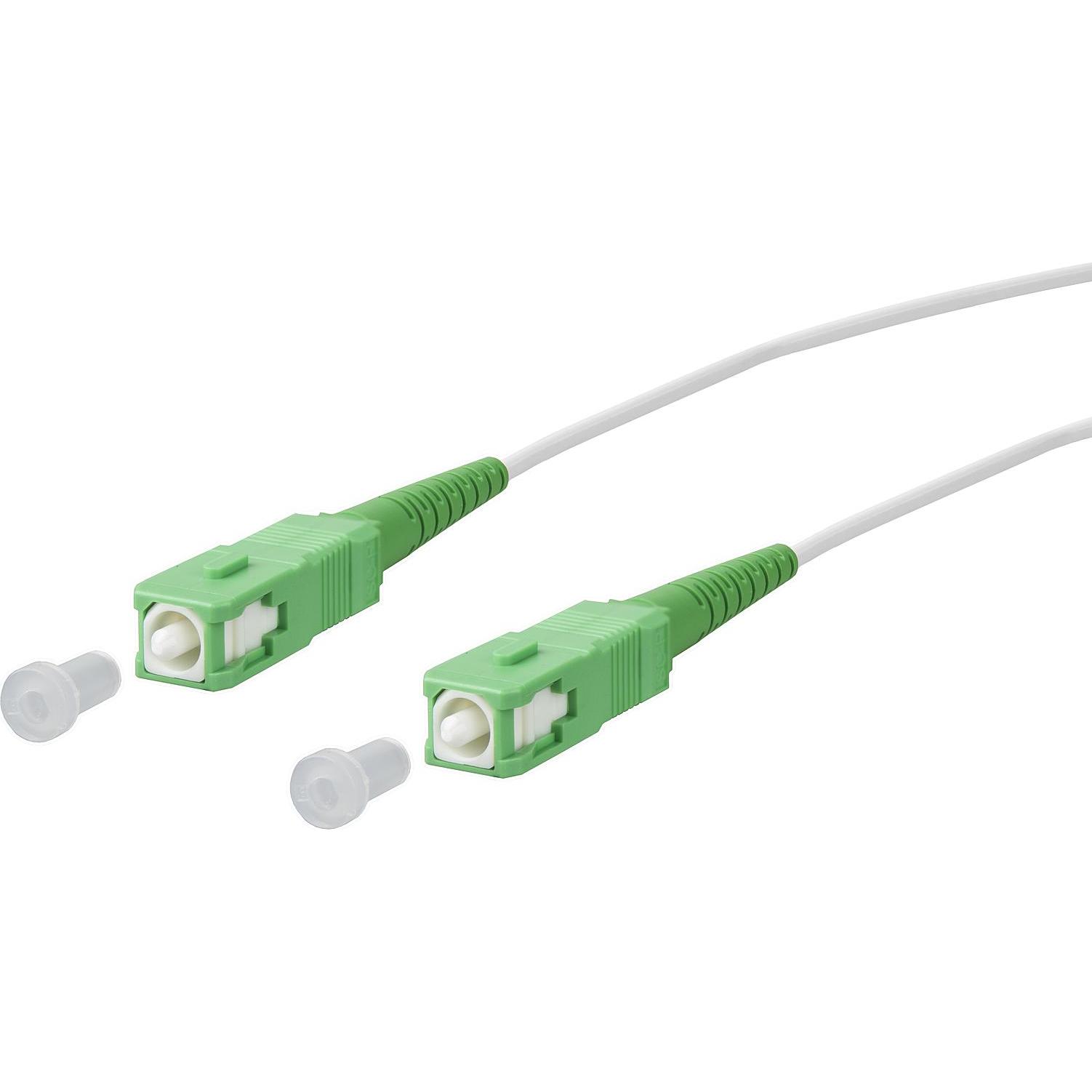 Metz Connect OpDAT Patchkabel SC APC/SC APC OS2 weiss, 10,0 m 151P7EAEAA0E (LSOH, 10 m), Netzwerkkabel
