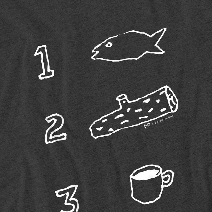 Immagine prodotto Twin Peaks Coffee Log Fish Maglietta Adulto Unisex (XL)