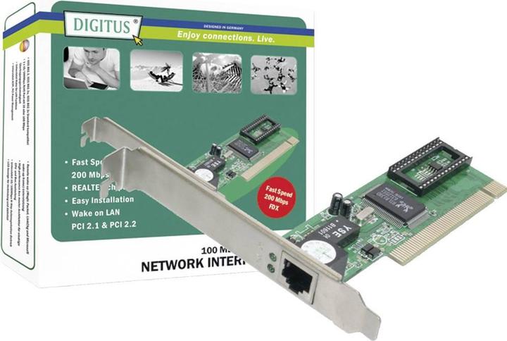 Actual product image Digitus Fast Ethernet PCI Card 10/100Mbit 1xRJ-45 Realtek 8139 (PCI)