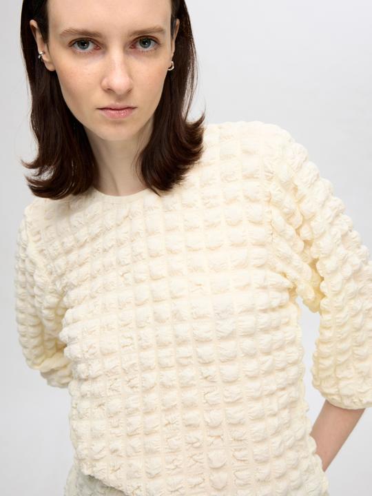 Actual product image Selected Textured top with 3/4-length sleeves (XL)