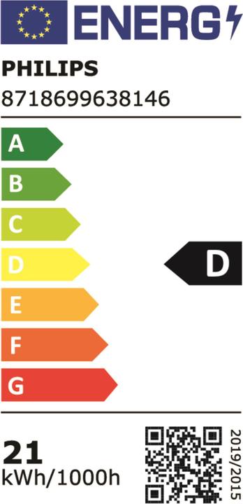 Energie-Label Philips Professional LED-Lampe (E27, 21 W, 2850 lm, 1 x, D)