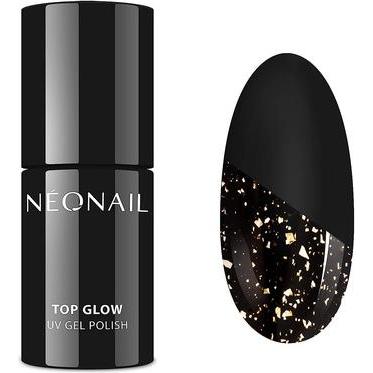 Neonail, Nagellack, Top Glow & Crush Gold Flakes (UV-Gel Lack)