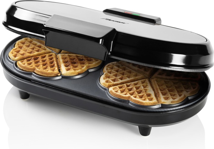 Actual product image Bestron Double waffle iron for classic heart-shaped waffles