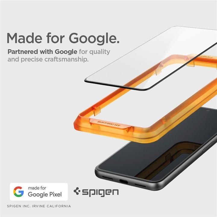 Actual product image Spigen Google Pixel 8 Pro Glass Screen Protector AlignMaster GLAS.tR Slim 2PCS (2 Piece, Google Pixel 8 Pro)