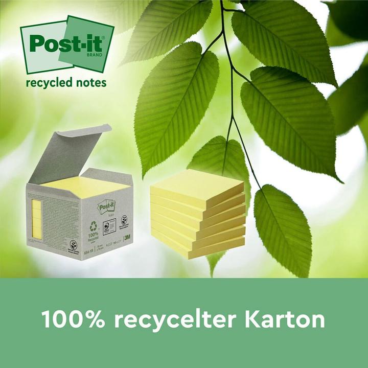 Produktbild Post-it Super Sticky Haftnotizen Recycling (76 x 76 mm)