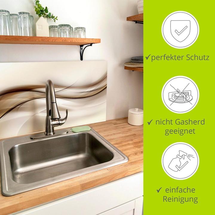 Produktbild Artland Braune abstrakte Welle