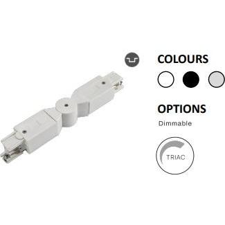 Powergear, Accessori per illuminazione, 3PH Verbinder Einstellbar Weiss