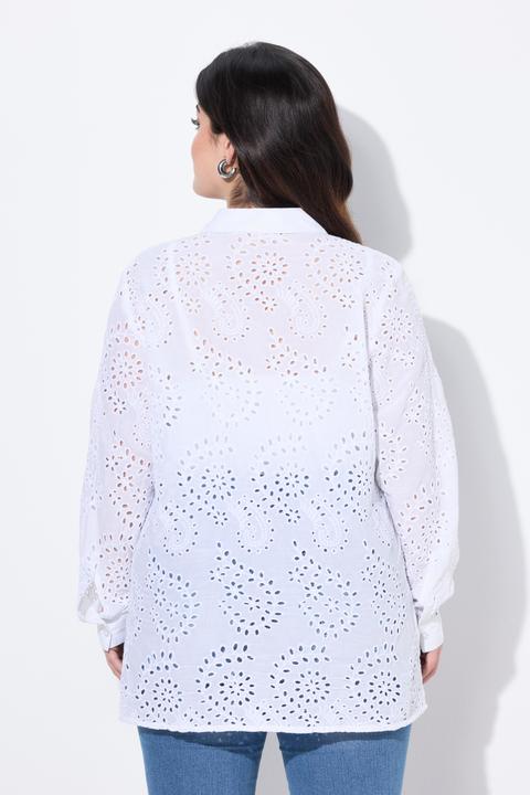 Produktbild Angel of Style Bluse, A-Linie, Lochstickerei, Langarm (52)